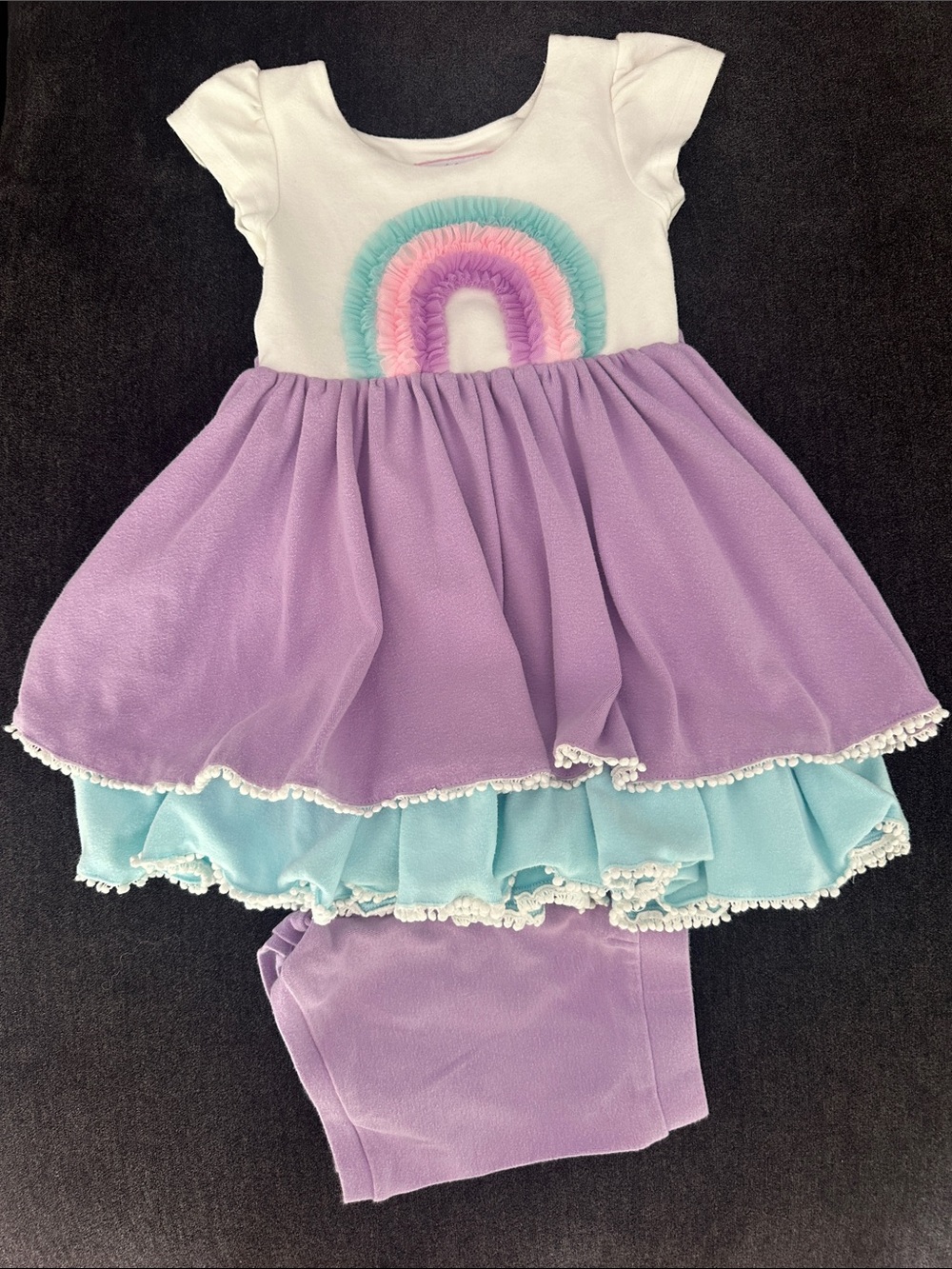 Girl August Lilac Rainbow Lucy Dress - Size 5